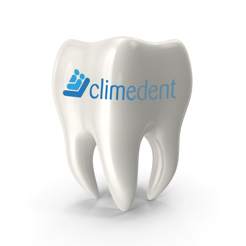 Muela con logo de climendent ejido